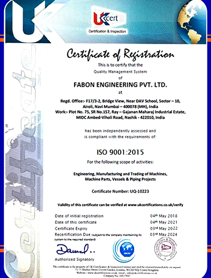 ISO Certificate